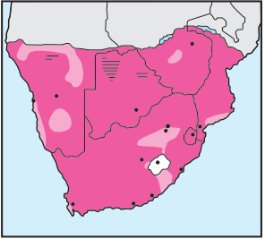 Newman's-Martial Eagle-Distribution