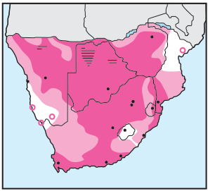 Newman's Birds - Crowned Lapwing - Distribution