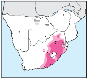 Newman's Birds - Red-throated Wryneck - Distribution