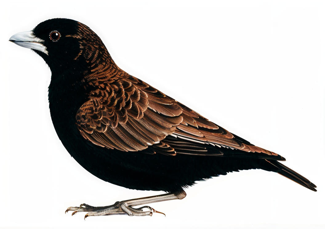 BLack eared Sparrow Lark M AI