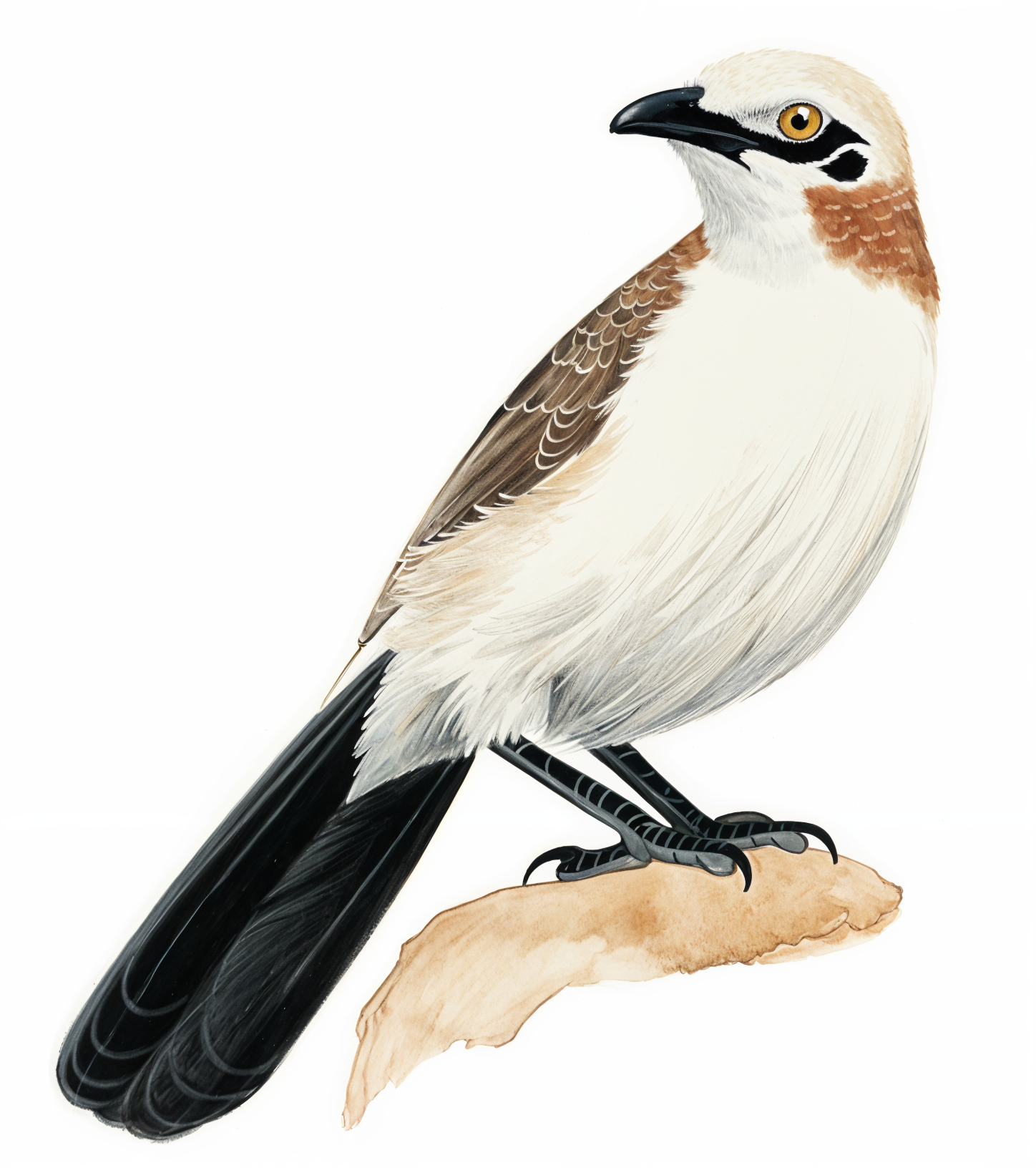 Bare cheeked Babbler AI