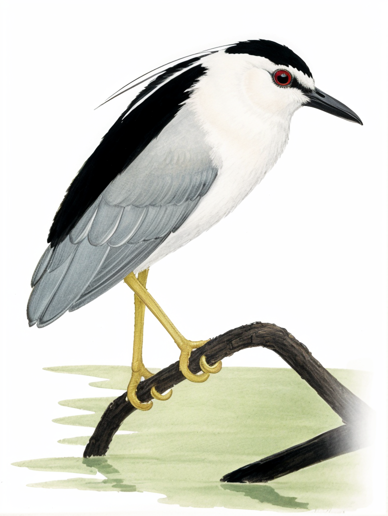 Black backed night Heron AI