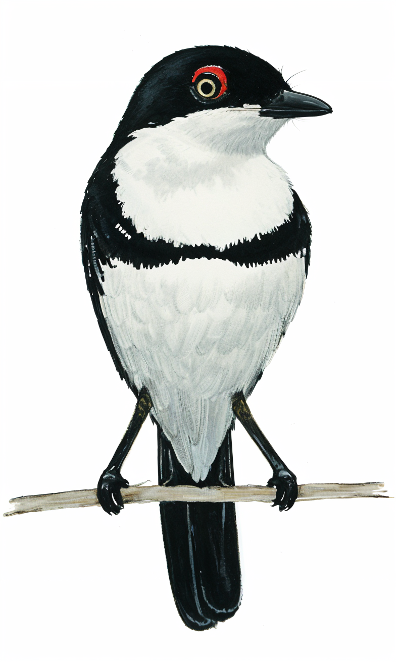 Black throated Wattle Eye AI