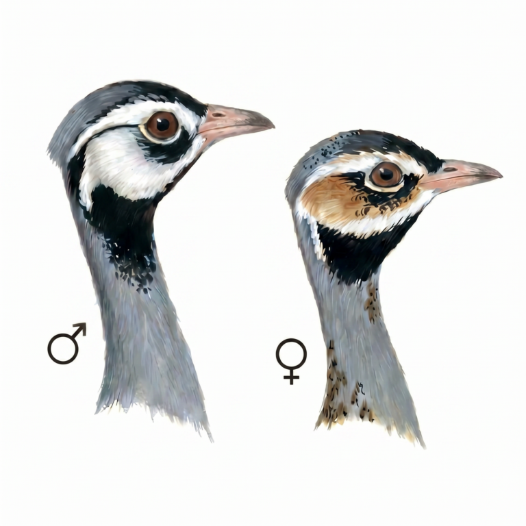 Blue Korhaan - Male & Female