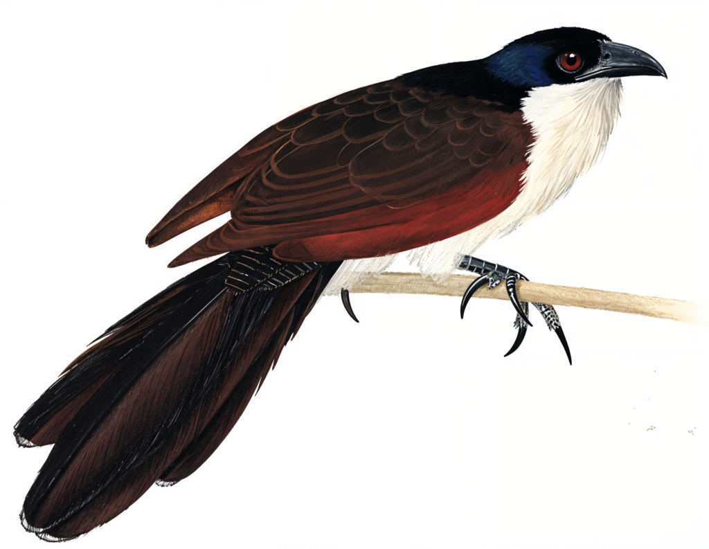 Coppery tailed Coucal AI