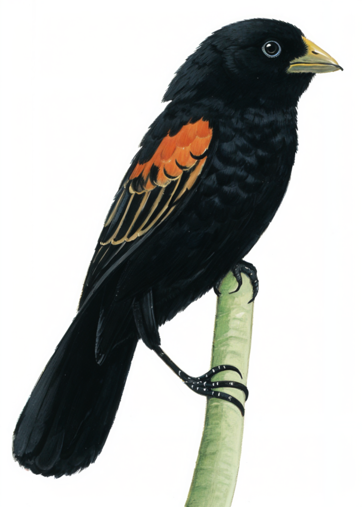 Fan tailed Widowbird AI