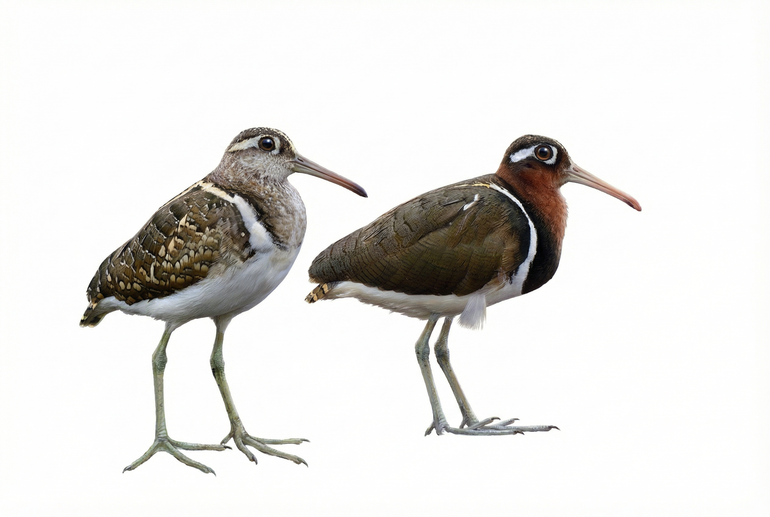 Greater Painted Snipe take male out AG