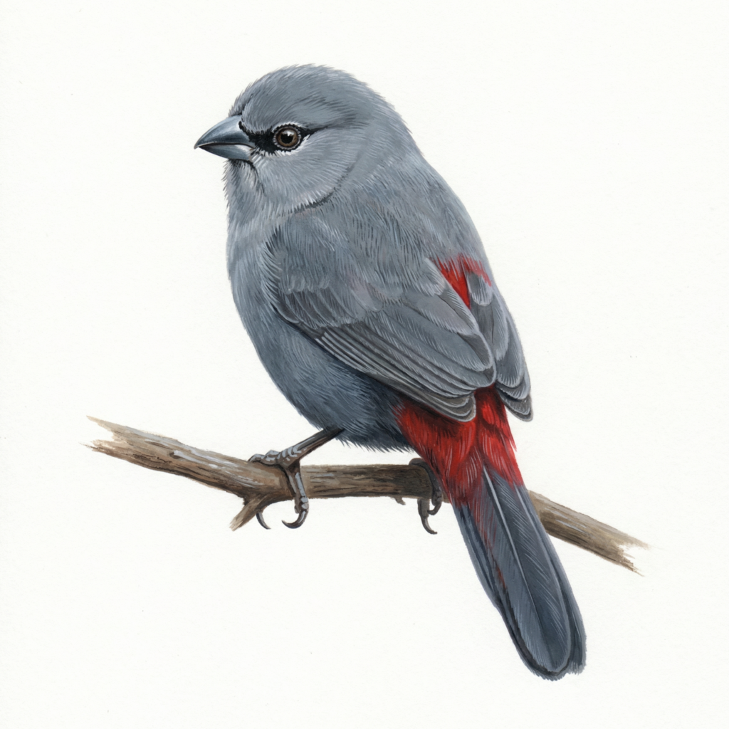Grey Waxbill AG back