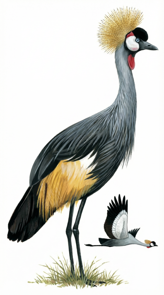 Grey crowned Crane