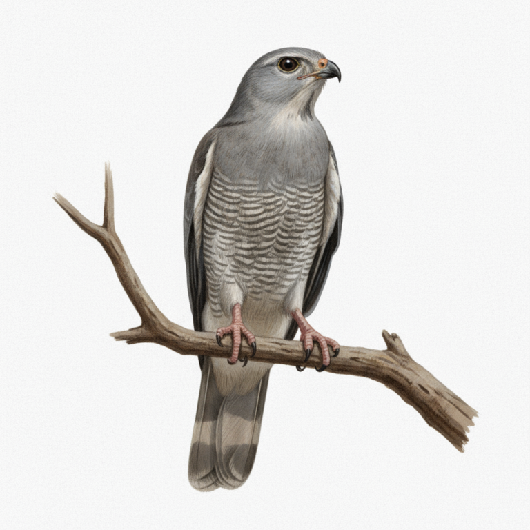 Lizard Buzzard on branch adult