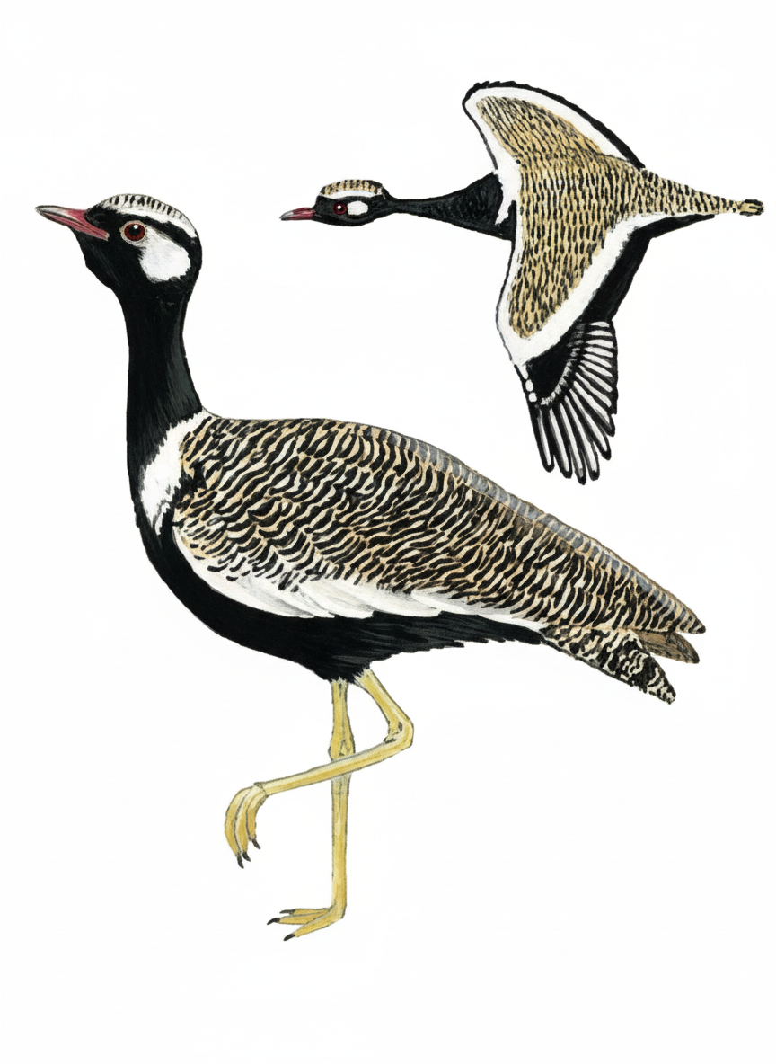 Northern black Korhaan