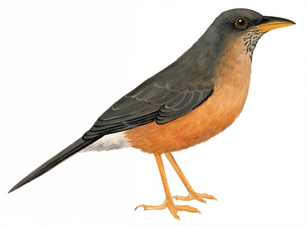 Olive Thrush Newman's Birds