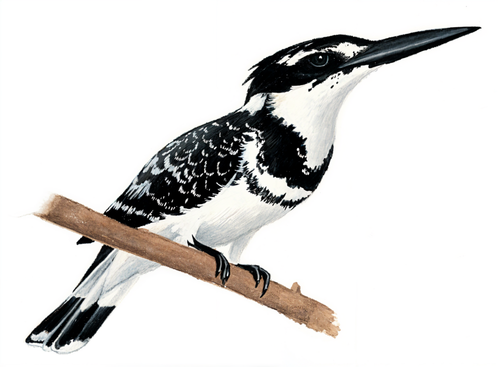 Pied Kingfisher Newman's birds