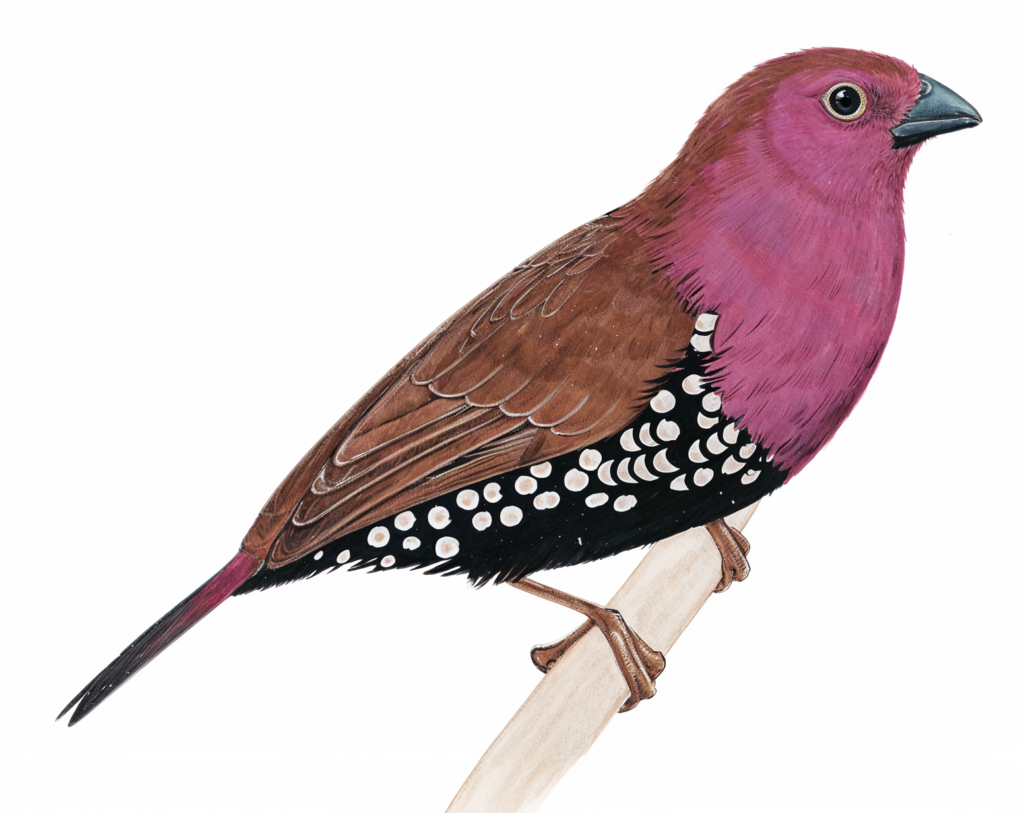 Pink throated Twinspot Newman's birds