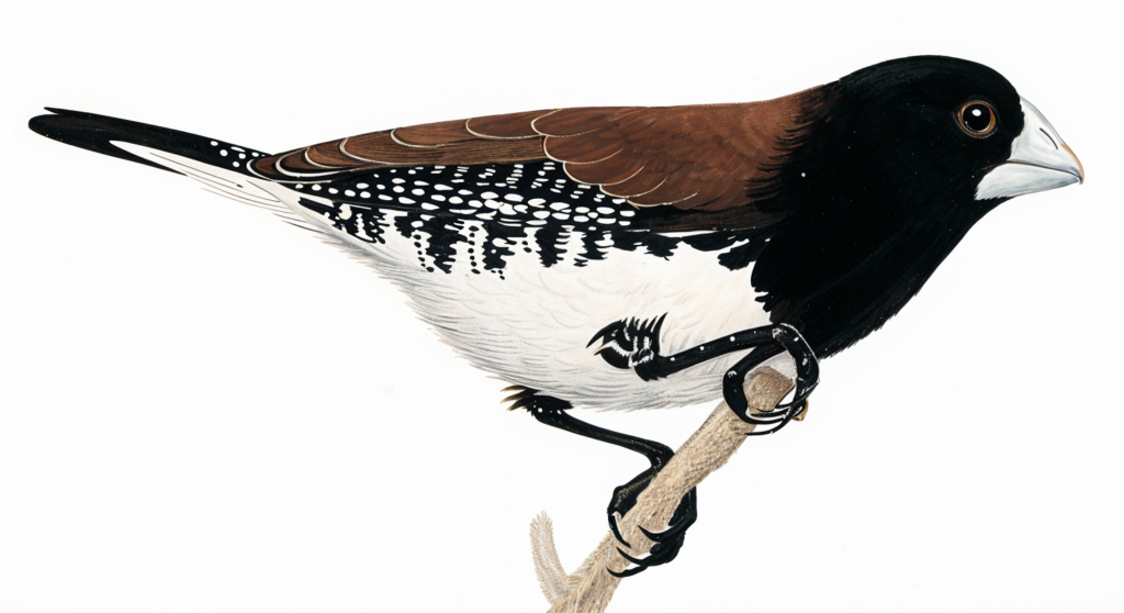 Black-and-White Mannikin Newman's Birds