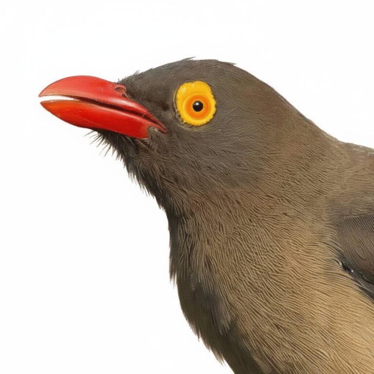 Red billed Oxpecker on profile