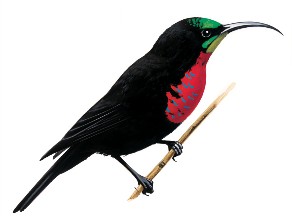 Scarlet Chested Sunbird Newman's birds