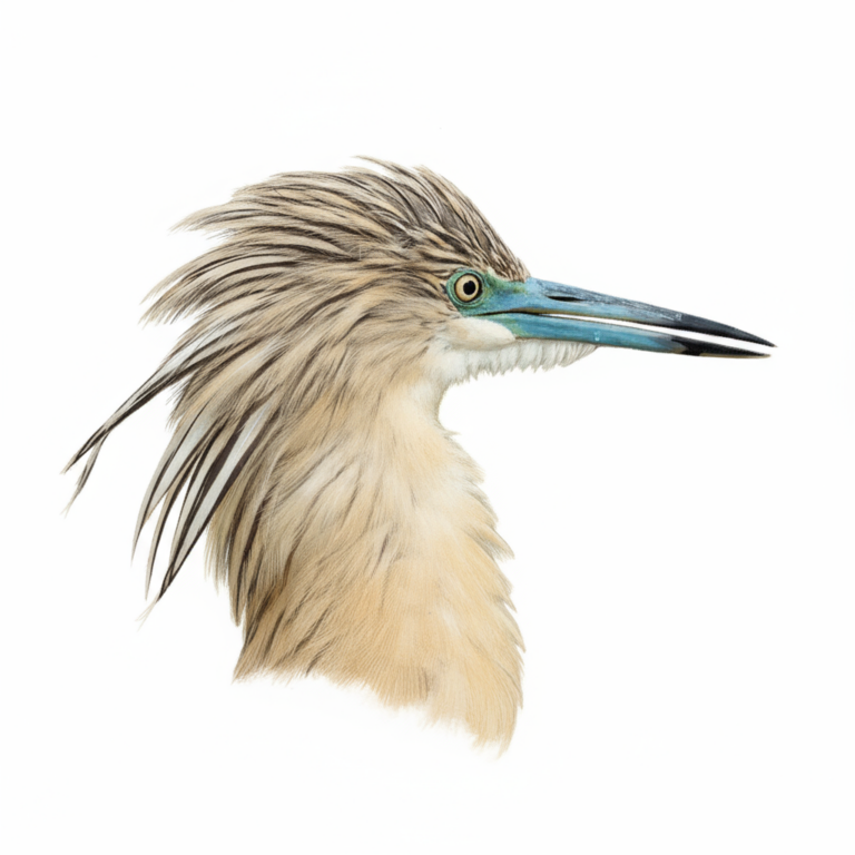 Squacco Heron head profile