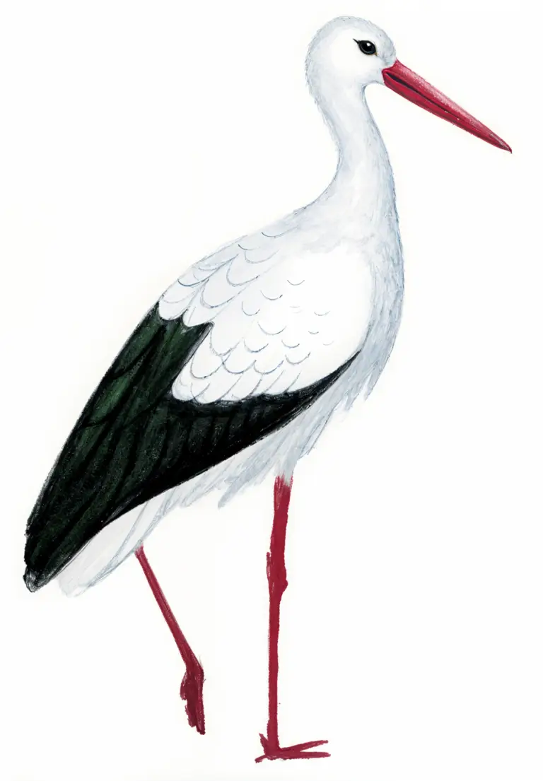 White Stork Newman's Birds