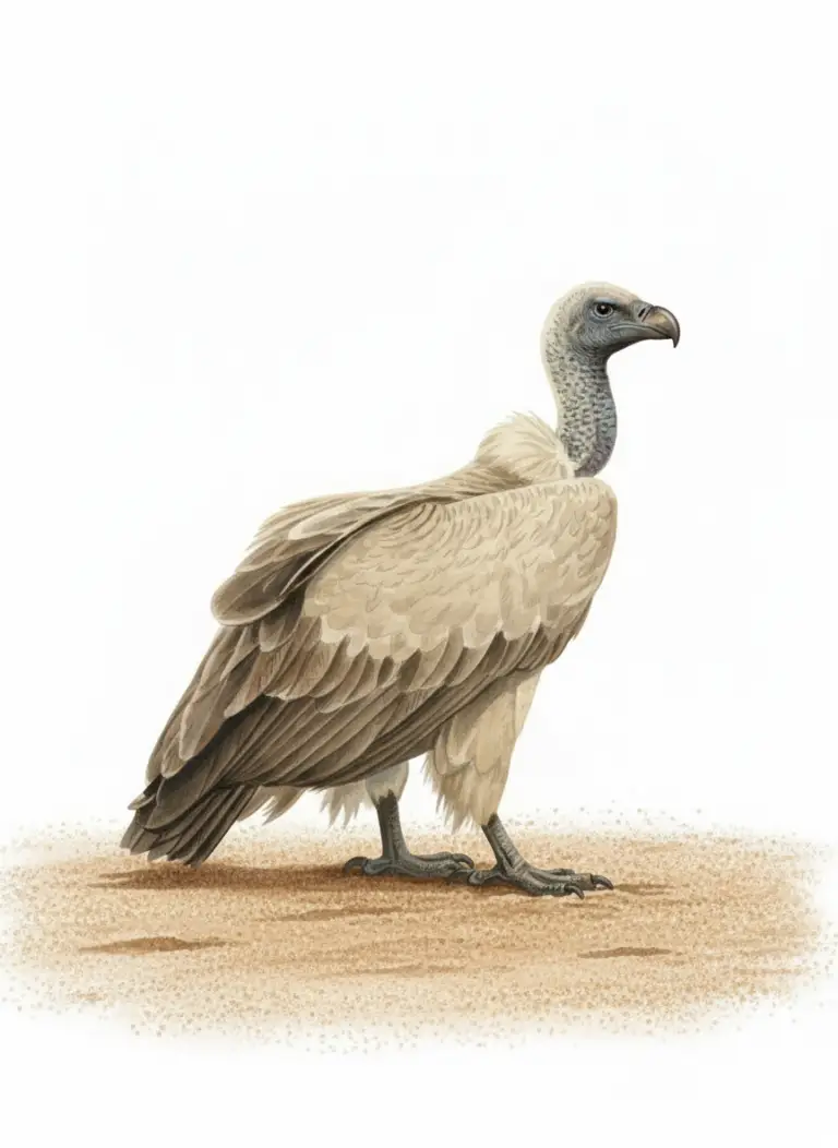 White backed Vulture Old Adult Newman's Birds
