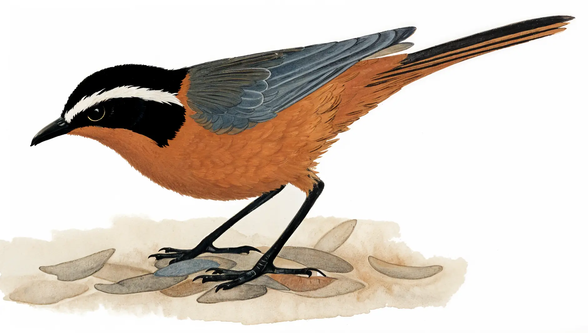 White browed Robin Chat