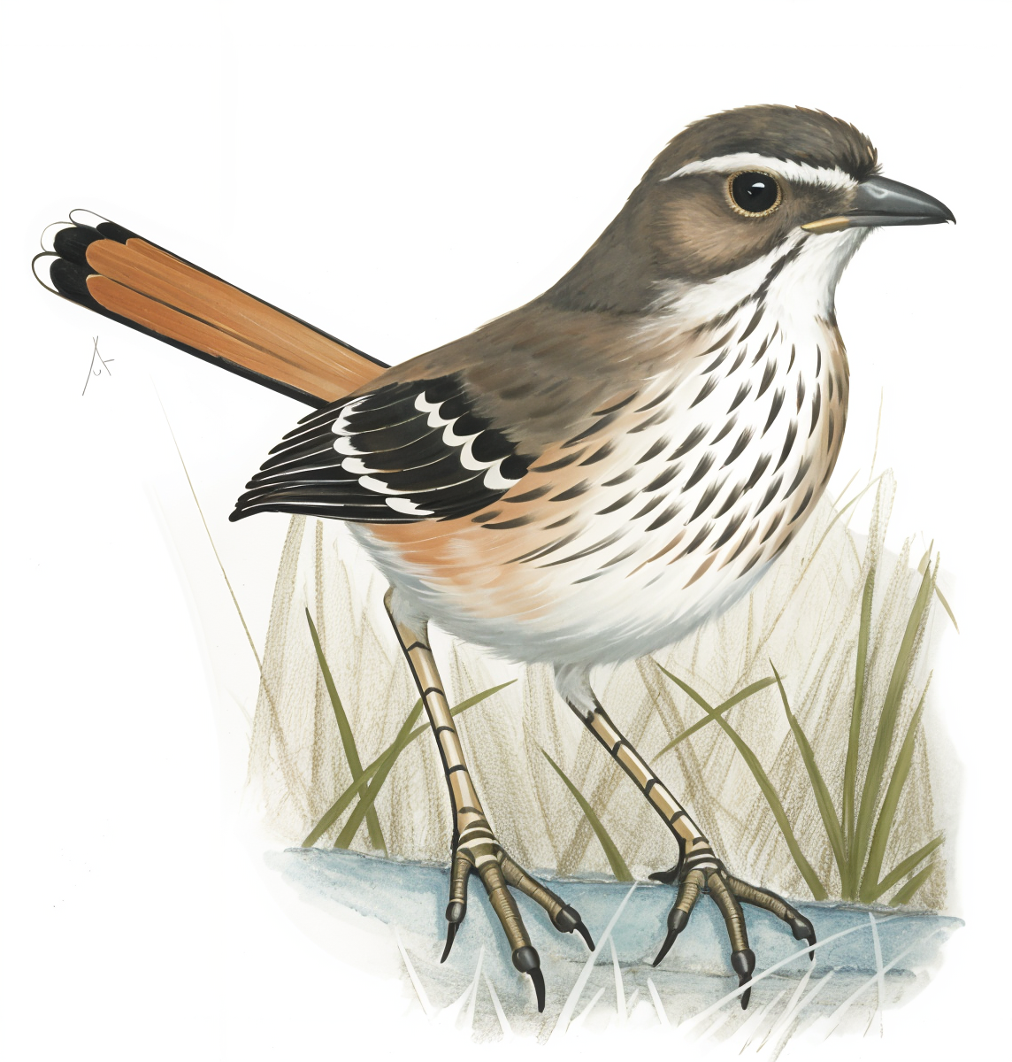 White browed Scrub Robin Newman's Birds