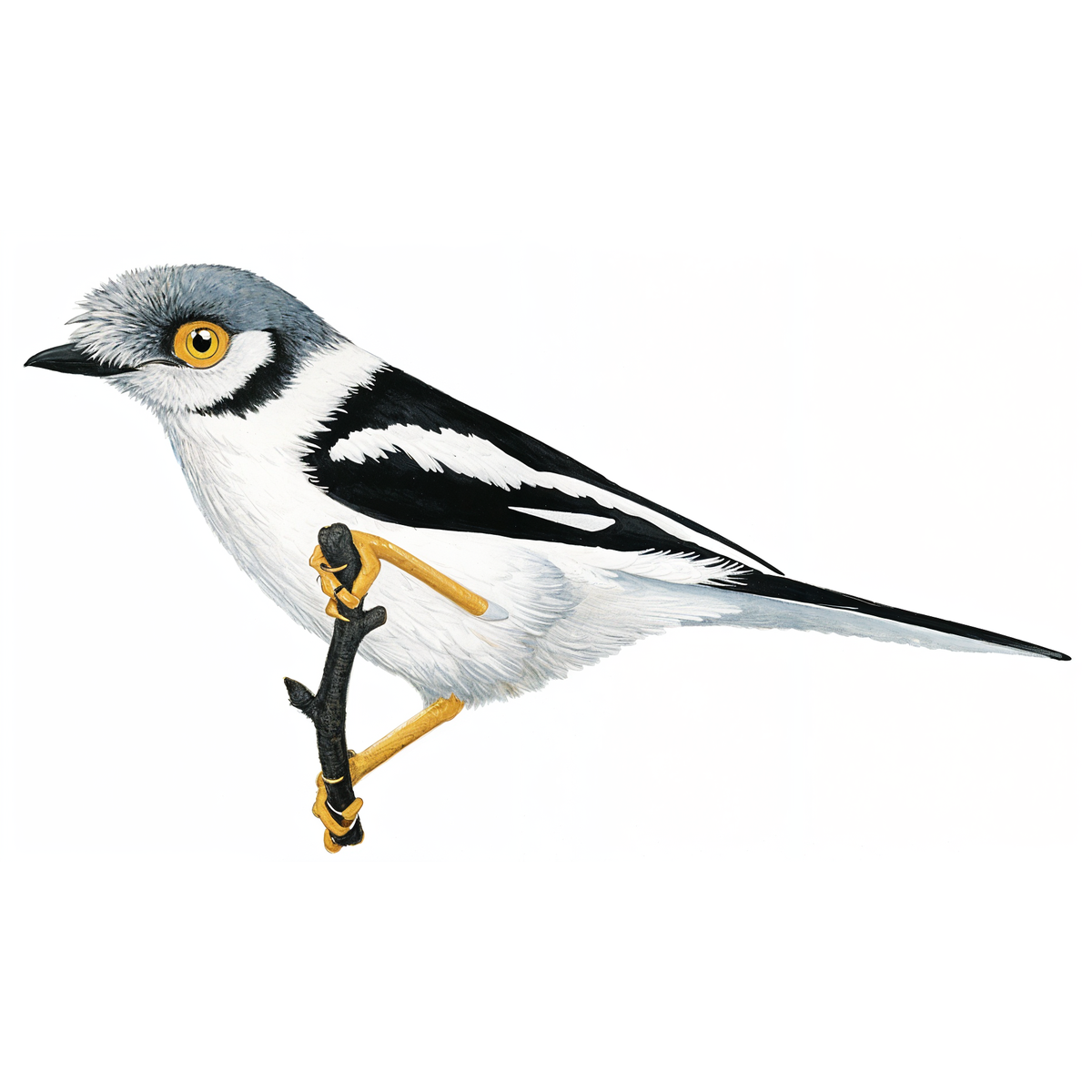 White-crested Helmet Shrike